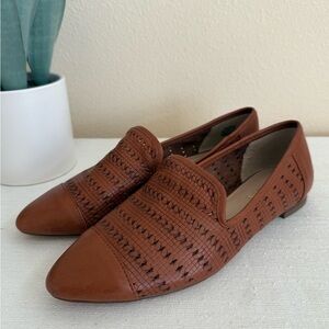 New Essex Lane Pamina Burnt Sienna Woven Cap Toe Loafers